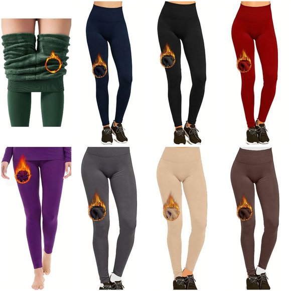 Lavoiluit Pants - Lavoiluit WOMEN’S FLEECE LEGGINGS HIGH WAIST STRETCHY WARM LEGGINGS